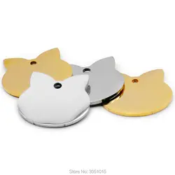 Venta al por mayor, 20 piezas, etiqueta de identificación para perro y gato, Collar para perro, placa, Collar para cachorro y gato, accesorio, colgante de acero inoxidable, Collar de hueso