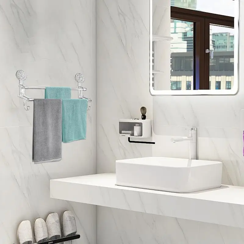 Toallero adhesivo, barra de toalla adhesiva, toallero de succión, barra de toalla adhesiva, toallero de succión, barra de estera de ducha extraíble para - imagen 5