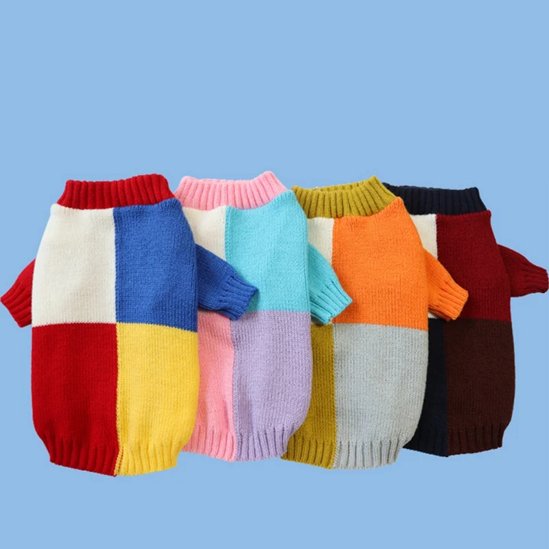 Ropa de invierno para perros, ropa tejida para mascotas para perros pequeños y medianos, suéter para cachorros Chihuahua, suéter para mascotas, ropa para perros puros Yorkshire - imagen 3