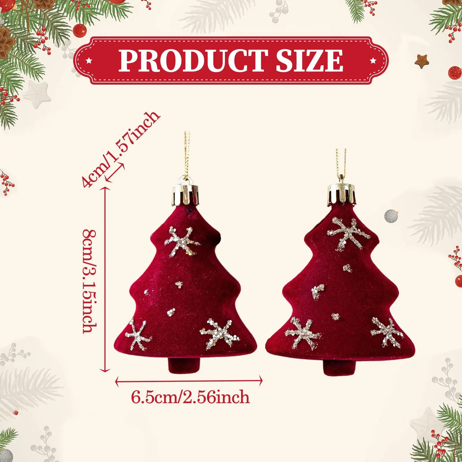 2 Pieces Christmas Tree Hanging Decorations Party Supplies Photo Props Pendants Christmas Baubles for Fireplace Outdoor New Year 2 Pieces Christmas Tree Hanging Decorations Party Supplies Photo Props Pendants Christmas Baubles for Fireplace Outdoor New Year