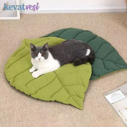Estera doble cara con forma de hoja para gatos y perros pequeños – Lavable