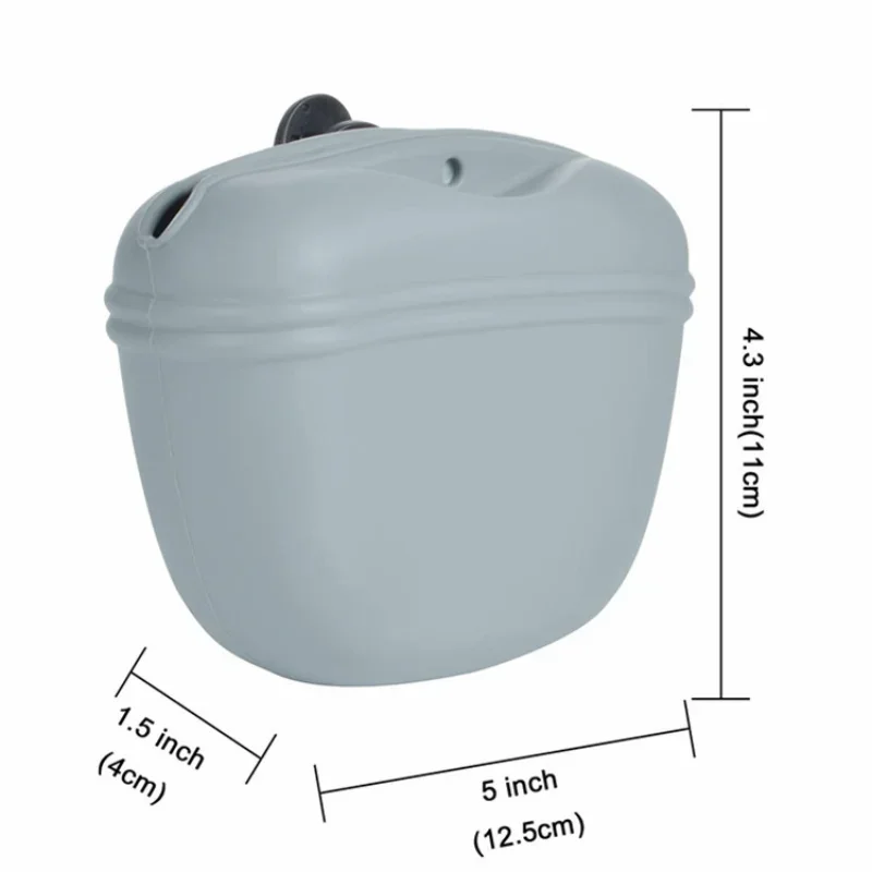 Bolsa de silicona para adiestramiento de perros, bolsa de cintura portátil para entrenamiento de mascotas, alimentador al aire libre, bolsa de aperitivos para cachorros, bolsa de almacenamiento de recompensa de comida, suministros para mascotas - imagen 2