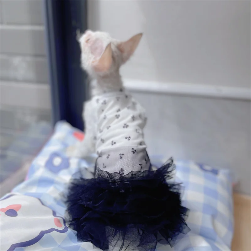 Vestido transpirable para gatos Sphynx, Devon Rex y perros - imagen 3