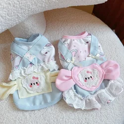 Perro mascota Primavera/Verano lindo arco amor gato vestido ropa pequeño cachorro perro pequeño vestidos finos para perros pequeños ropa para cachorros