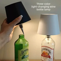 Lámpara LED regulable recargable para botellas vino – Decoración bar