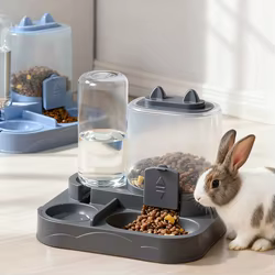 Alimentador automático 2 en 1 ración controlada para gatos y perros pequeños