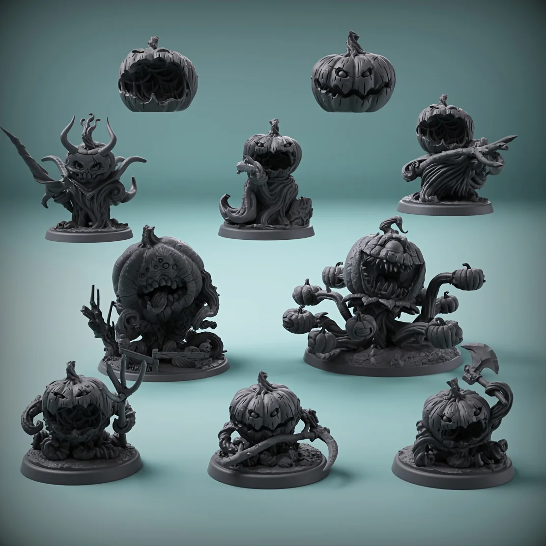 Figuras miniatura monstruos Halloween – Resina para juegos de rol - imagen 5
