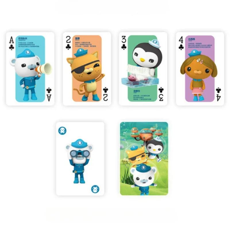 Octonautas originales de dibujos animados de póker, edición infantil, rompecabezas, juguete de cartas, tarjeta bonita creativa, regalos de juego de mesa para niños - imagen 3