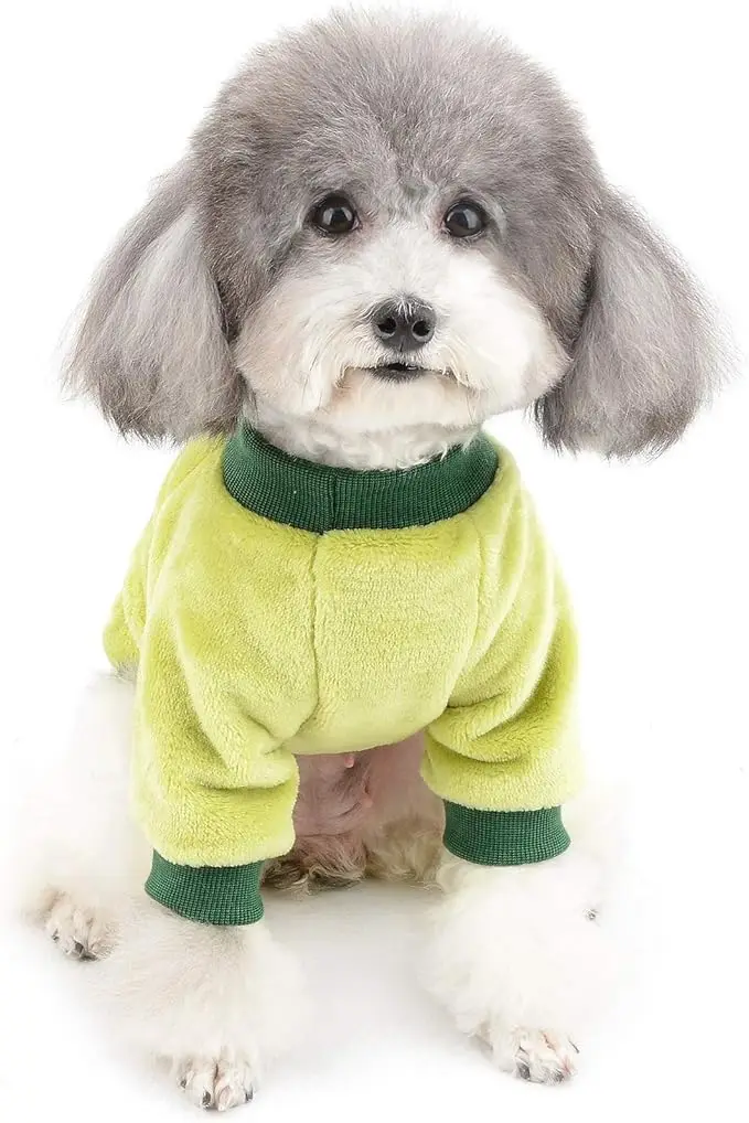 Ropa de invierno para perros, sudaderas con capucha de lana suave y cálida para perros, suéter para cachorros de fresa para perros pequeños, ropa para mascotas Yorkies - imagen 4