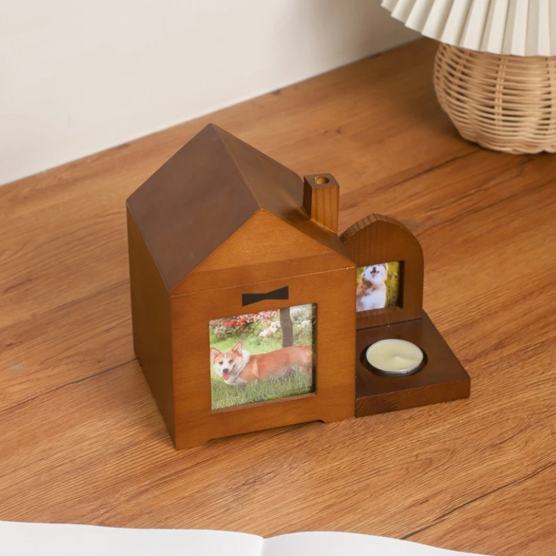 Urna de madera para mascotas, caja de cenizas conmemorativa para cachorros, gatos, gatitos, perros, urnas para cenizas, gatitos, perros, gatos, mascotas, productos de accesorios para cementerio funerario - imagen 4