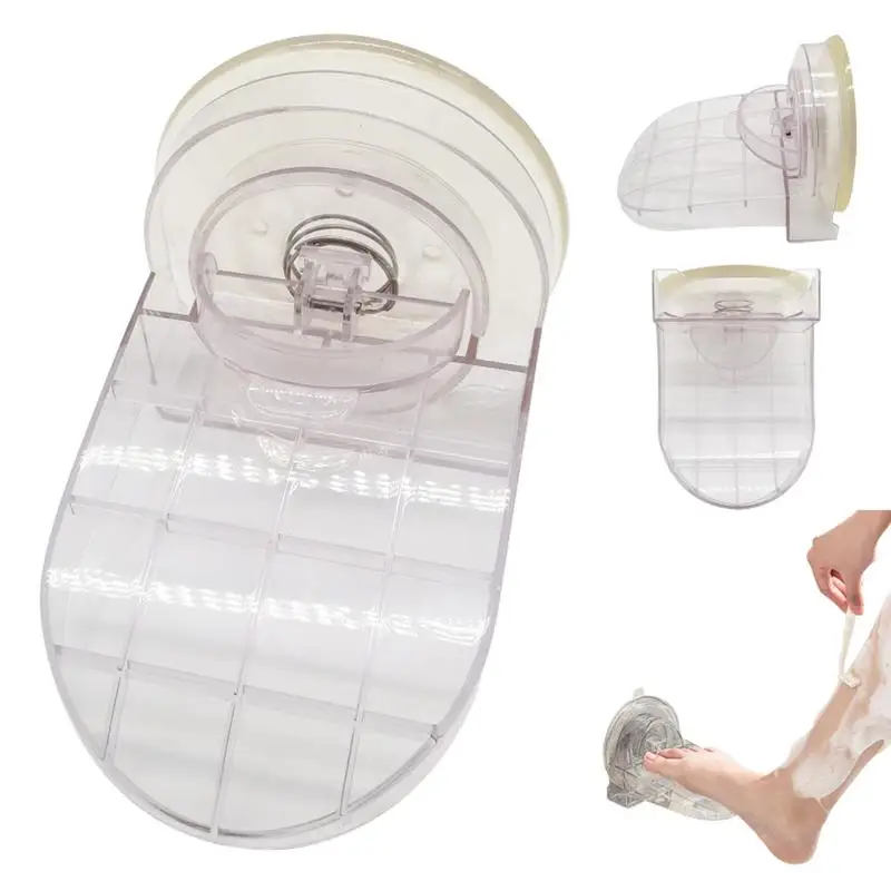 Reposapiés de ducha Pedal de pie de ducha sin perforación ventosa baño afeitado ayuda para piernas descanso ventosa paso para uso en hotel y en el hogar - imagen 4