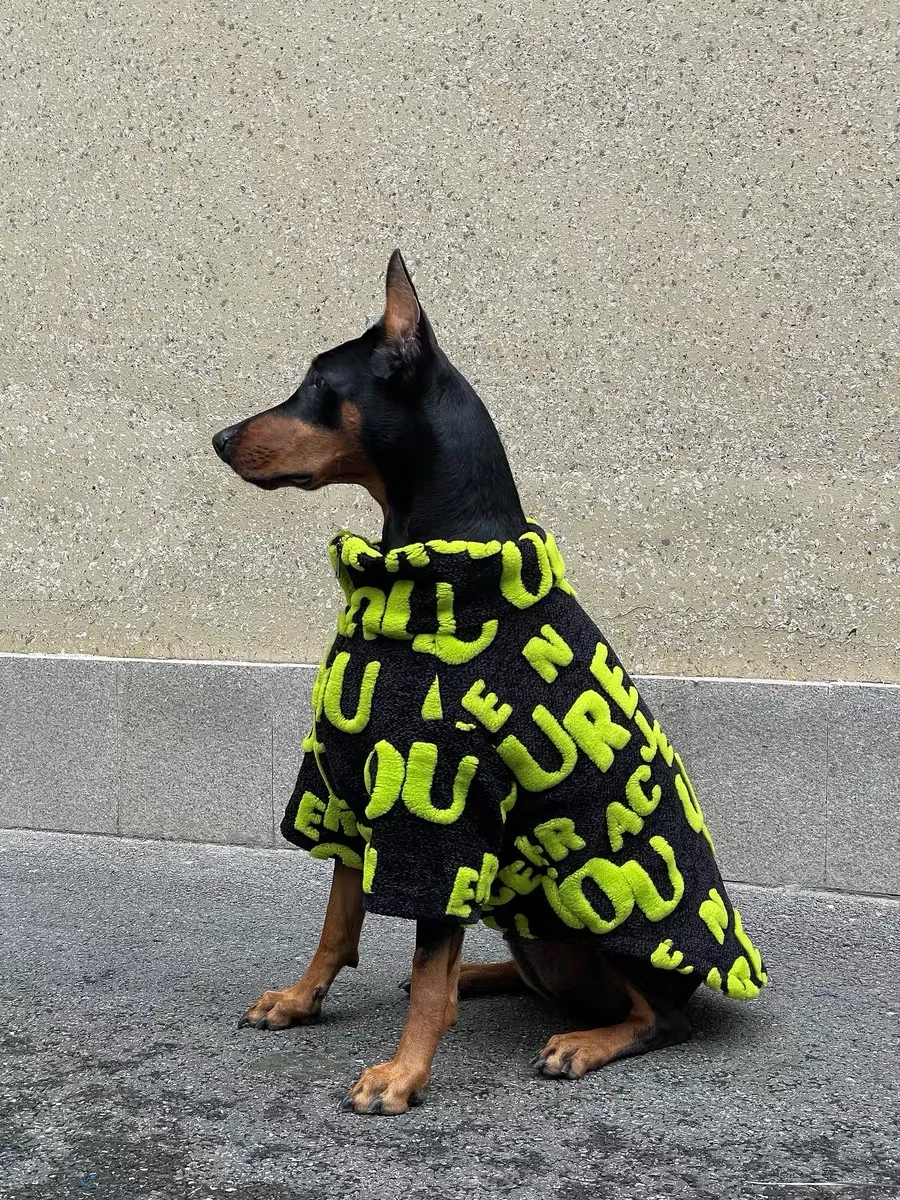 Ropa de moda para perros grandes medios, chaqueta cálida de lana para perros con cremallera, abrigos Doberman para perros grandes, ropa para perros - imagen 4