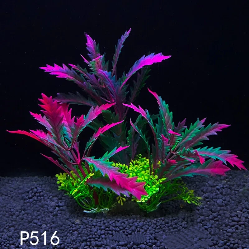 Planta artificial decorativa para acuario – Adorno naturalista de 14 cm - imagen 4