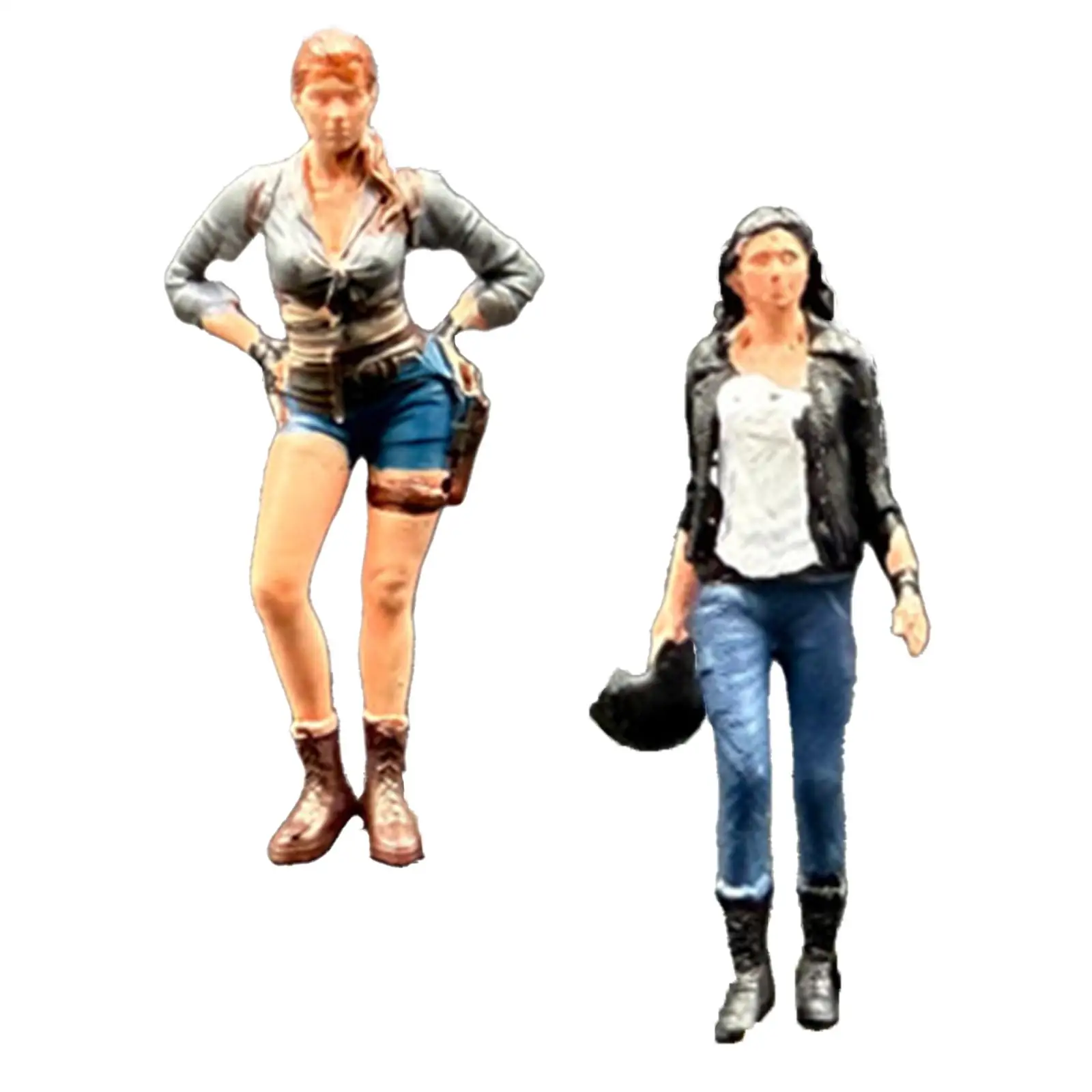 1/64 Miniature Figure, Mini-Person Figure, Motorcycle, Girl, Photography Prop, 1/64 Miniature Figure, Mini-Person Figure, Motorcycle, Girl, Photography Prop,