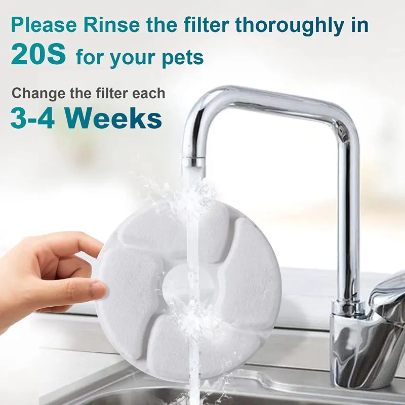 4 Pack Replace Filters Compatible for CATIT 3L Cat Water Fountain Triple Action with Resin Activated Carbon catit filters - imagen 5
