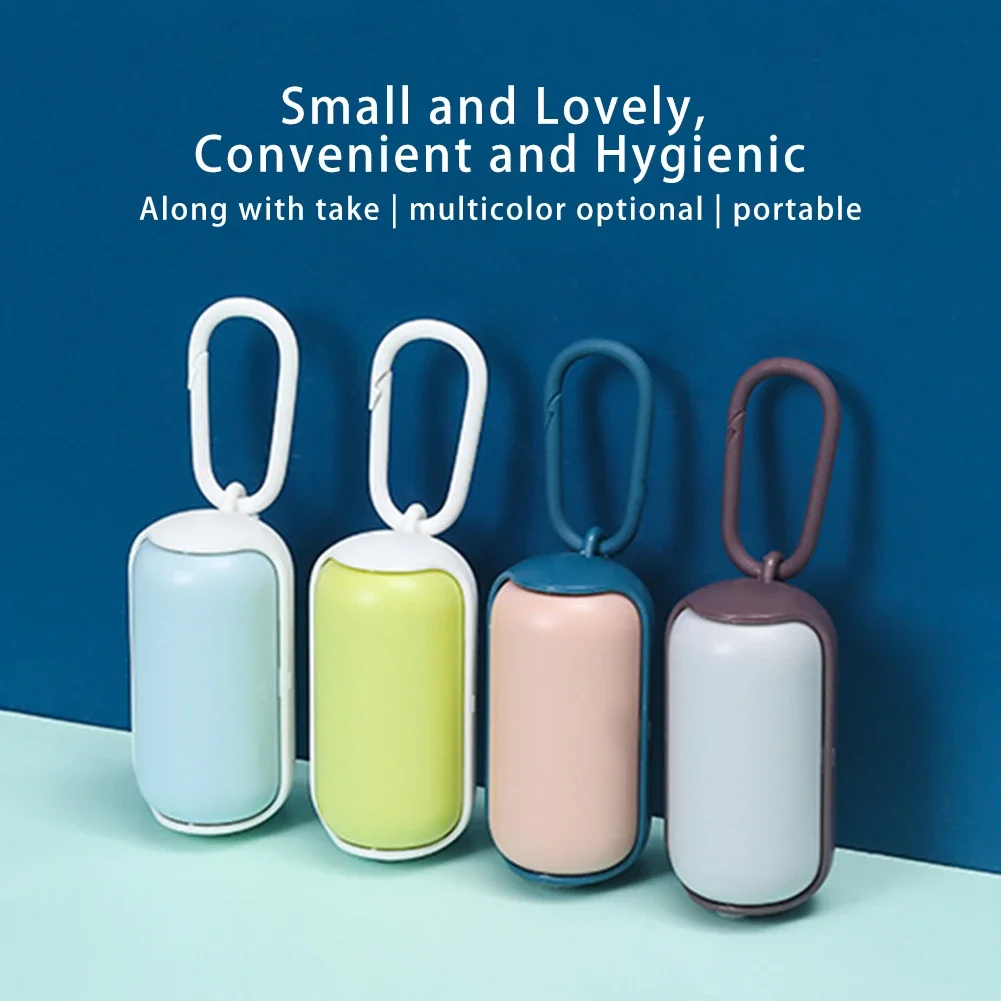 Dispensador de bolsas de basura para mascotas, bolsa de almacenamiento portátil ecológica para excrementos de mascotas, bolsas para excrementos de perros, suministros para perros - imagen 2