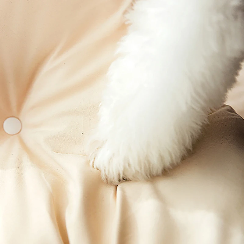 Camas para gatos y perros pequeños, nido triangular para mascotas, Ultra suave, autocalentamiento, cama para dormir, cueva calmante para mascotas, 2 en 1 - imagen 5