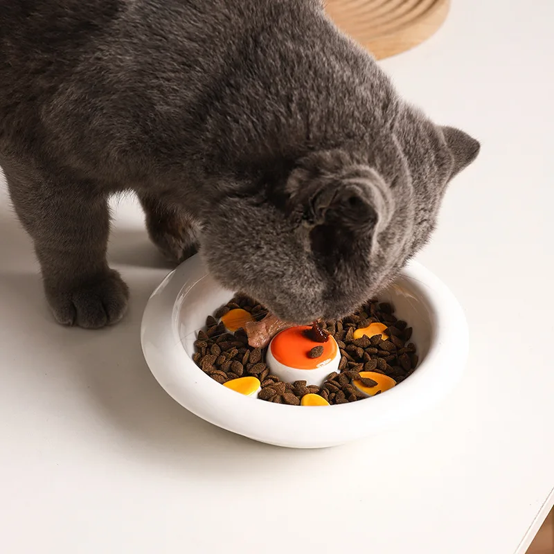Nuevo cuenco de comida lenta para mascotas, cuenco de comida antiasfixia, suministros para mascotas de comida para perros y gatos engrosados antigolpes sobre comida para perros - imagen 2