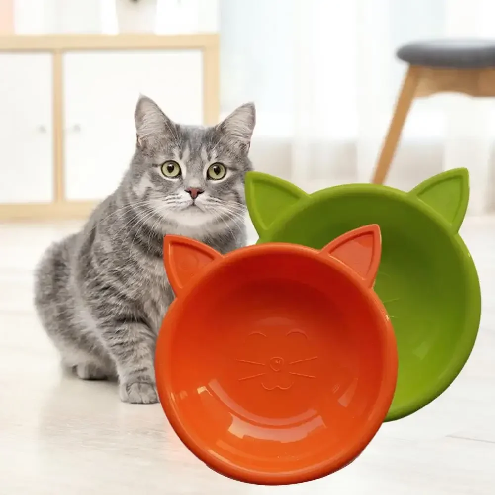 Cuenco de comida para mascotas con forma de cara de gato, plato de alimentación de gran capacidad, cuenco de comida para gatos, alimentador de agua potable para perros pequeños - imagen 4