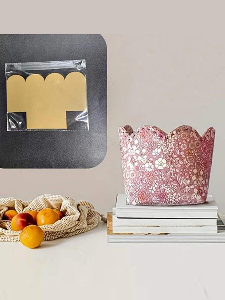 Plantilla para hacer cestas de almacenamiento de encaje, herramienta de plantilla de dibujo de reglas, plantilla de patrón de cesta de escritorio pequeña, herramienta de costura DIY de precisión reutilizable - imagen 3