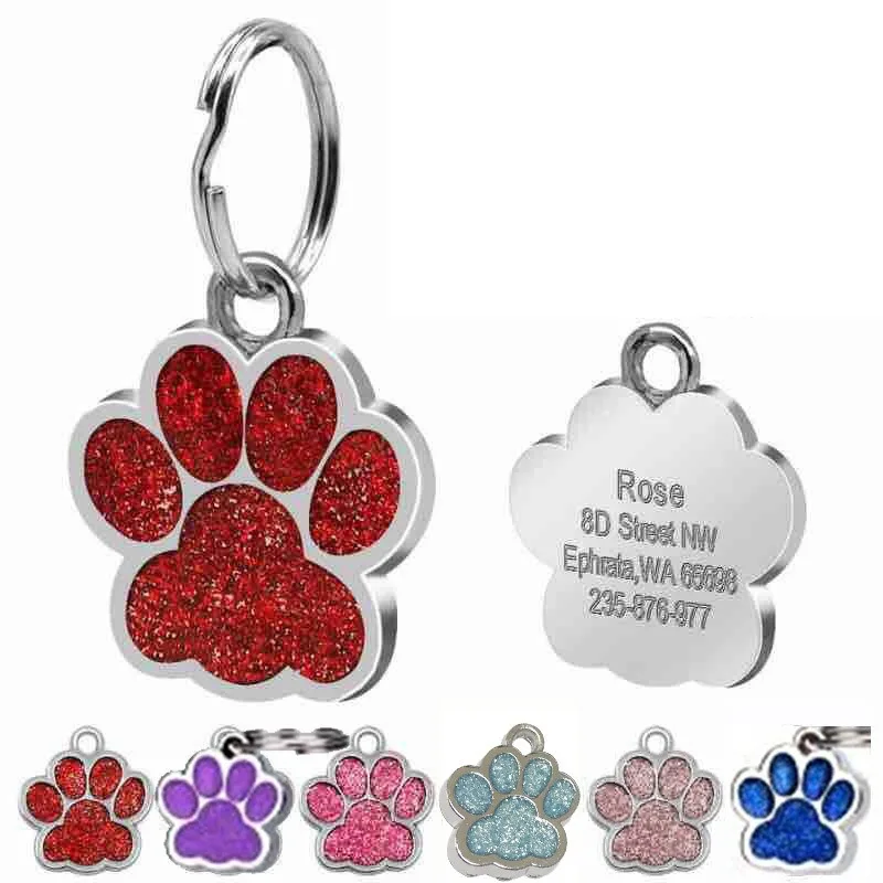 Etiqueta decorativa duradera con forma de garra para mascotas, etiqueta de identificación de pata para Metal, accesorios duraderos de acero inoxidable, 1 ud. - imagen 4