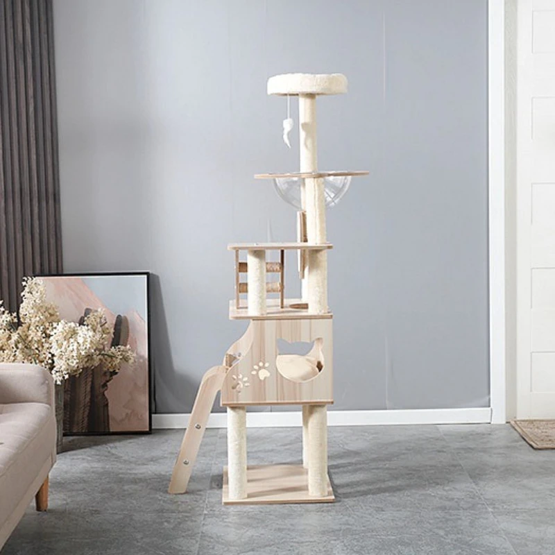 Árbol de lujo para gatos, torre grande para gatos de interior, cama para gatos y gatitos, accesorios para muebles, rascador, juguete, Catnap, producto para mascotas - imagen 3