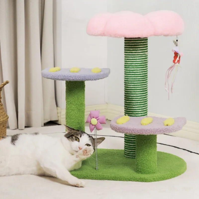 Torre rascador de casa de árbol para gatos, poste rascador para saltar, marco de escalada, muebles para mascotas, Protector de sofá - imagen 4