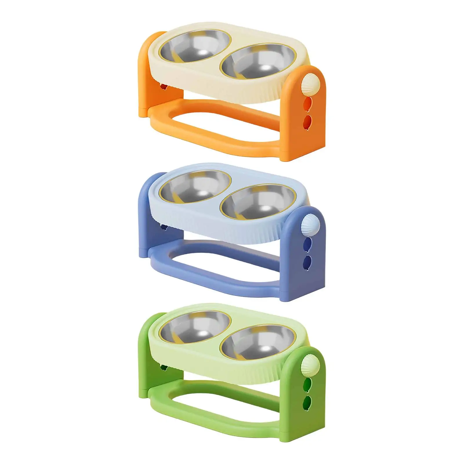 Cuenco elevado inclinado para gatos, alimentador ajustable para perros, cuenco elevado de acero inoxidable para mascotas pequeñas y medianas, estación de alimentación interior - imagen 2