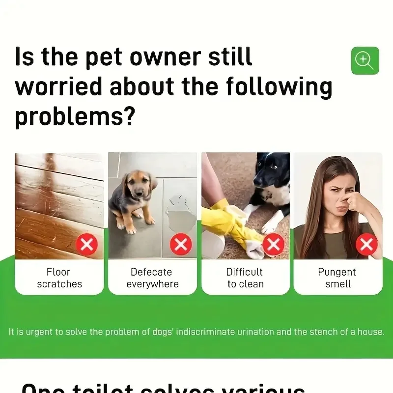 Almohadillas reutilizables de silicona y PP para entrenamiento de orinal para perros a prueba de fugas, inodoro interior para mascotas con superficie de hierba para una fácil limpieza, higiene para cachorros - imagen 2