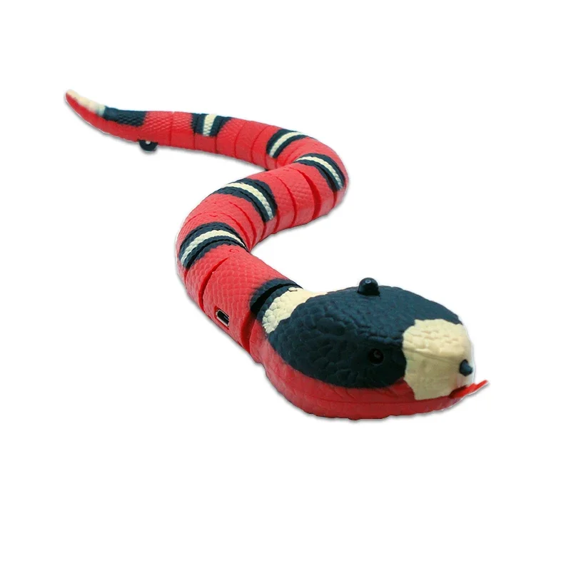 Juguetes para gatos con detección inteligente, juguete interactivo estimulante de serpiente para gatitos, mascota automática, carga USB, juego para niños