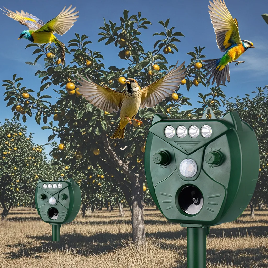 Repelente Solar de animales, repelente de ratones ultrasónico electrónico de alta potencia, conversión de frecuencia inteligente, repelentes de aves - imagen 2