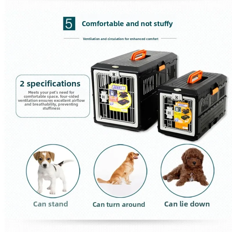 Transportín plegable portátil para coche, gatos y perros