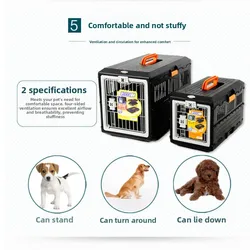 Transportín plegable portátil para coche, gatos y perros