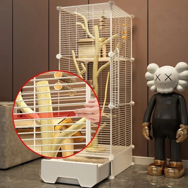 Jaula grande para ardilla, cajón, jaulas para ardilla, accesorios para escondite de animales pequeños, casas para hámster, ratas y pájaros, habitats, suministros de productos para mascotas - imagen 3