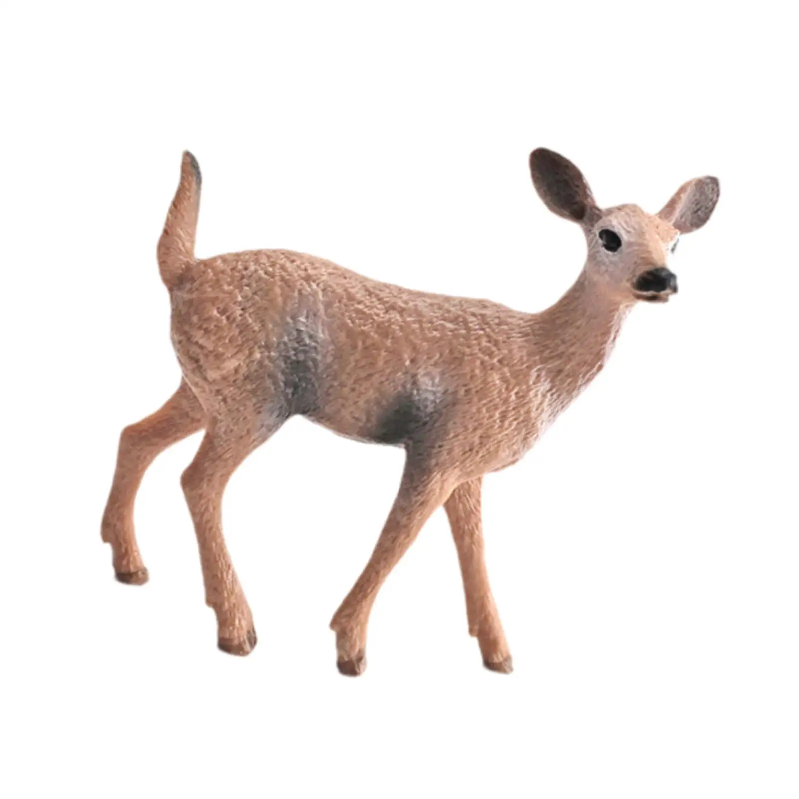 Deer Figurine Souvenir Collection Decorative Ornament Cute Sculpture Small Animal Statue for Indoor Office Desktop Bedroom Decor