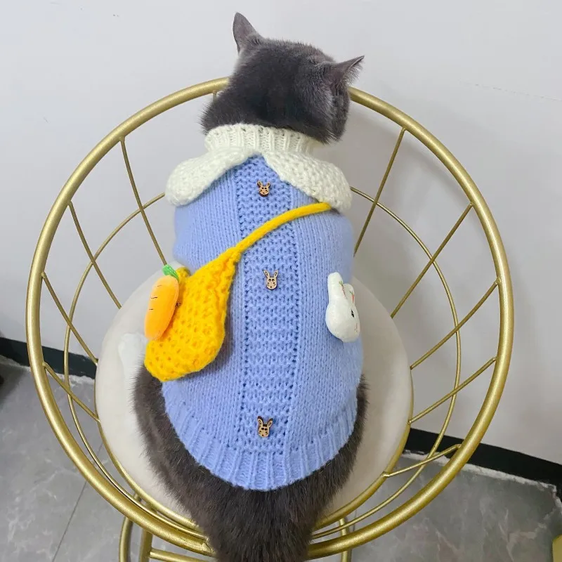 Suéter cálido para Gato, ropa de punto suave para Gatos, perros pequeños y medianos, ropa bonita para gatos con paquete de ropa para Chihuahua Yorkie - imagen 3