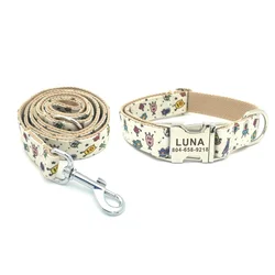 Collar personalizado para perro con grabado – Correa incluida