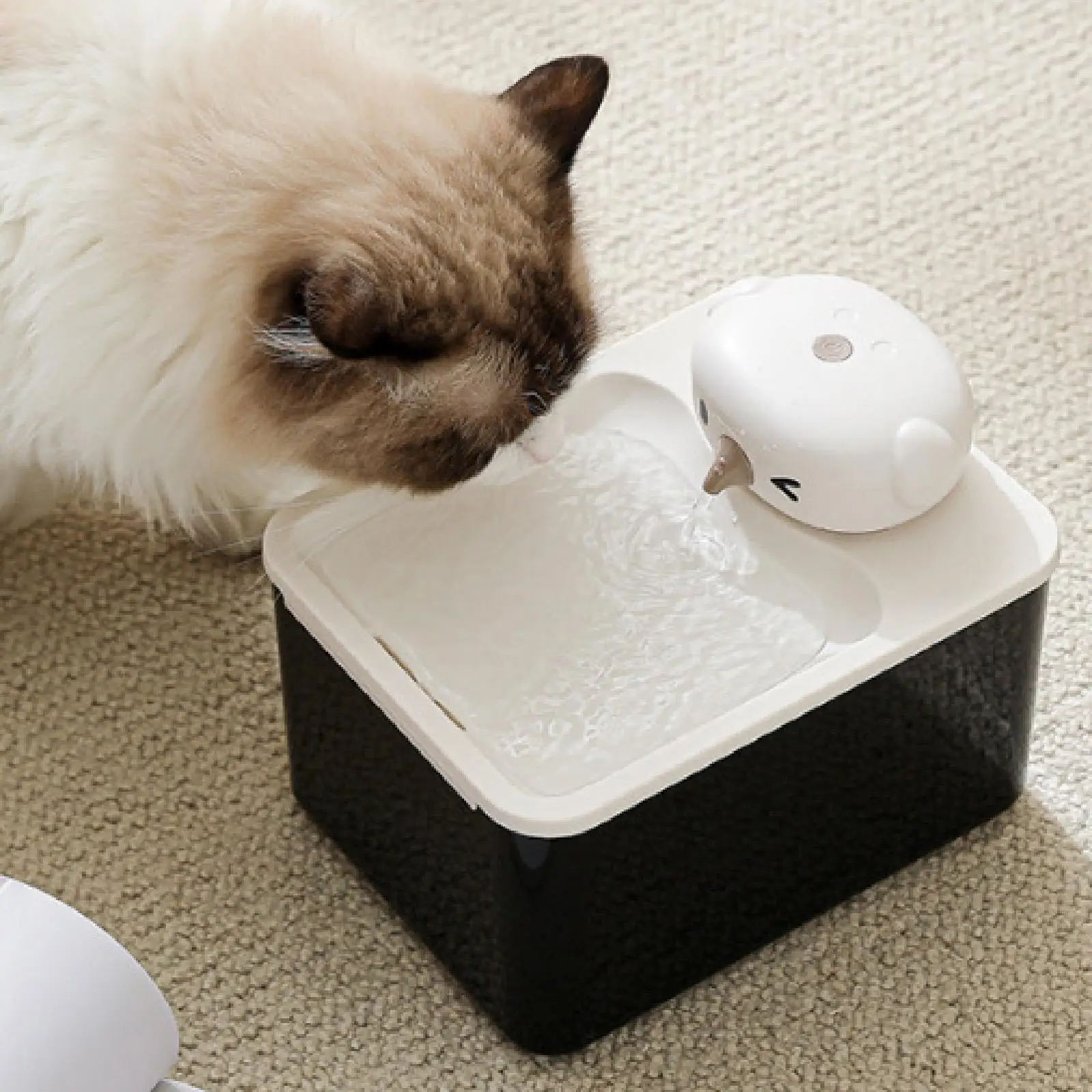 Cat Fountain Low Noise for Cats Interactive Drinking Bowl Cat Water Dispenser for Indoor Pet Supplies Multiple Pets Travel Kitty