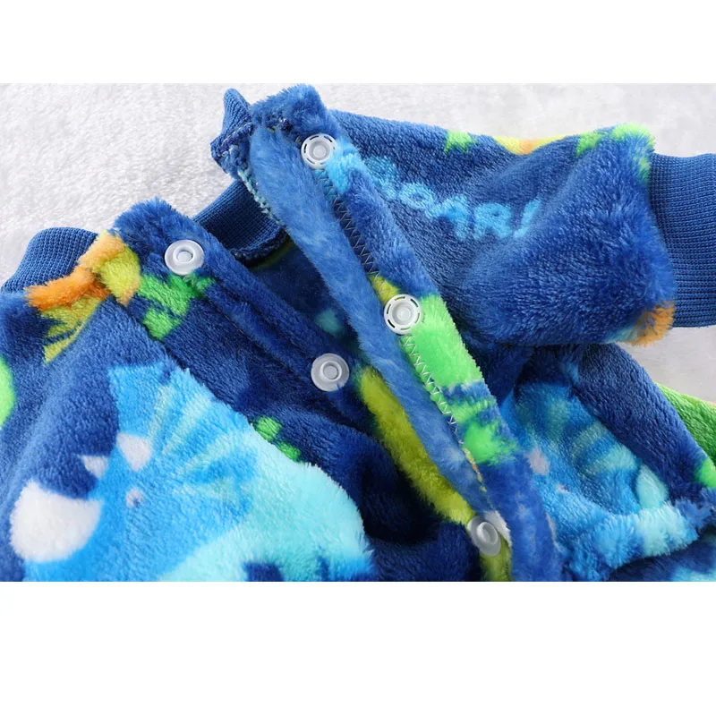 Pijamas de lana, mono cálido de invierno para mascotas, ropa estampada para perros pequeños, Chihuahua, perro salchicha, York, mono para cachorros - imagen 3