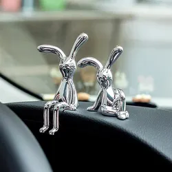 Decoración conejo orejas largas animado para salón, dormitorio y coche