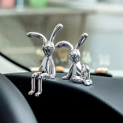 Decoración conejo orejas largas animado para salón, dormitorio y coche