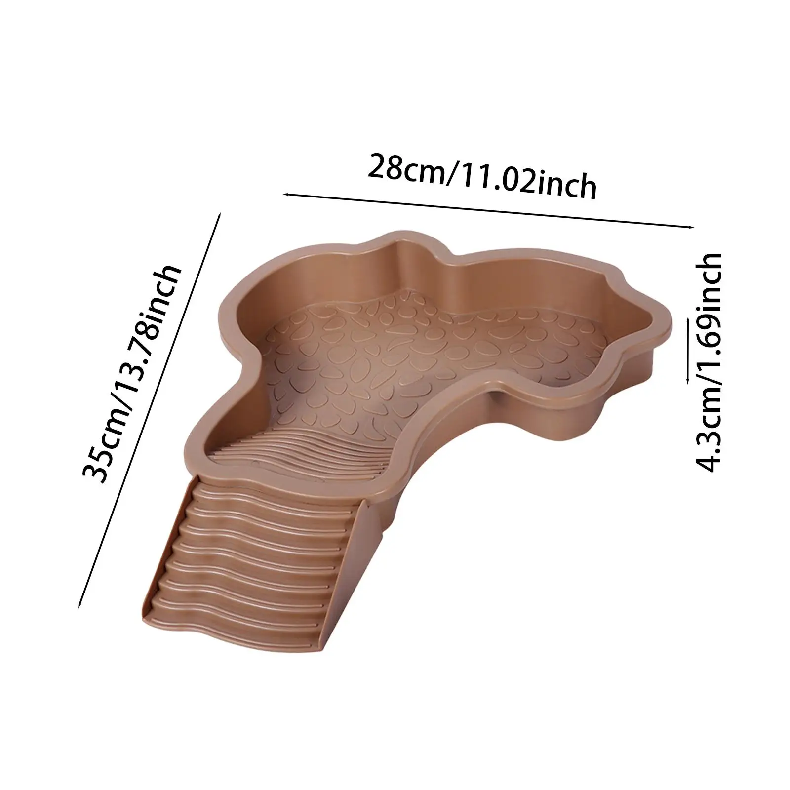 Reptile Bathing Pool Large Turtle Bath for Scorpion Tortoise Bearded Dragon