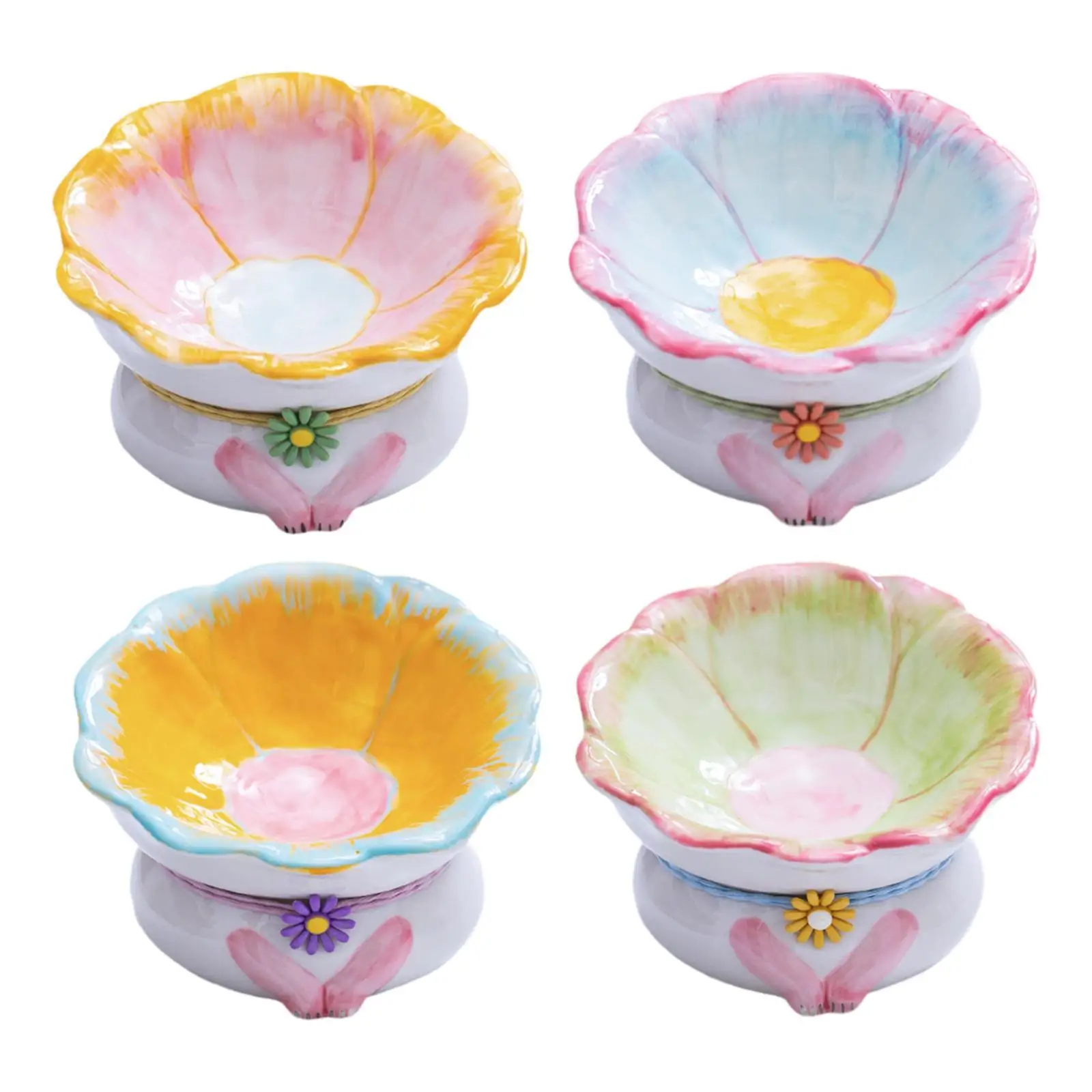 Cuenco de comida para gatos, cuenco de comida y agua para gatos, protección para el cuello, cuenco de alimentación elevado para mascotas, para cachorros, gatitos, gatos de interior - imagen 2