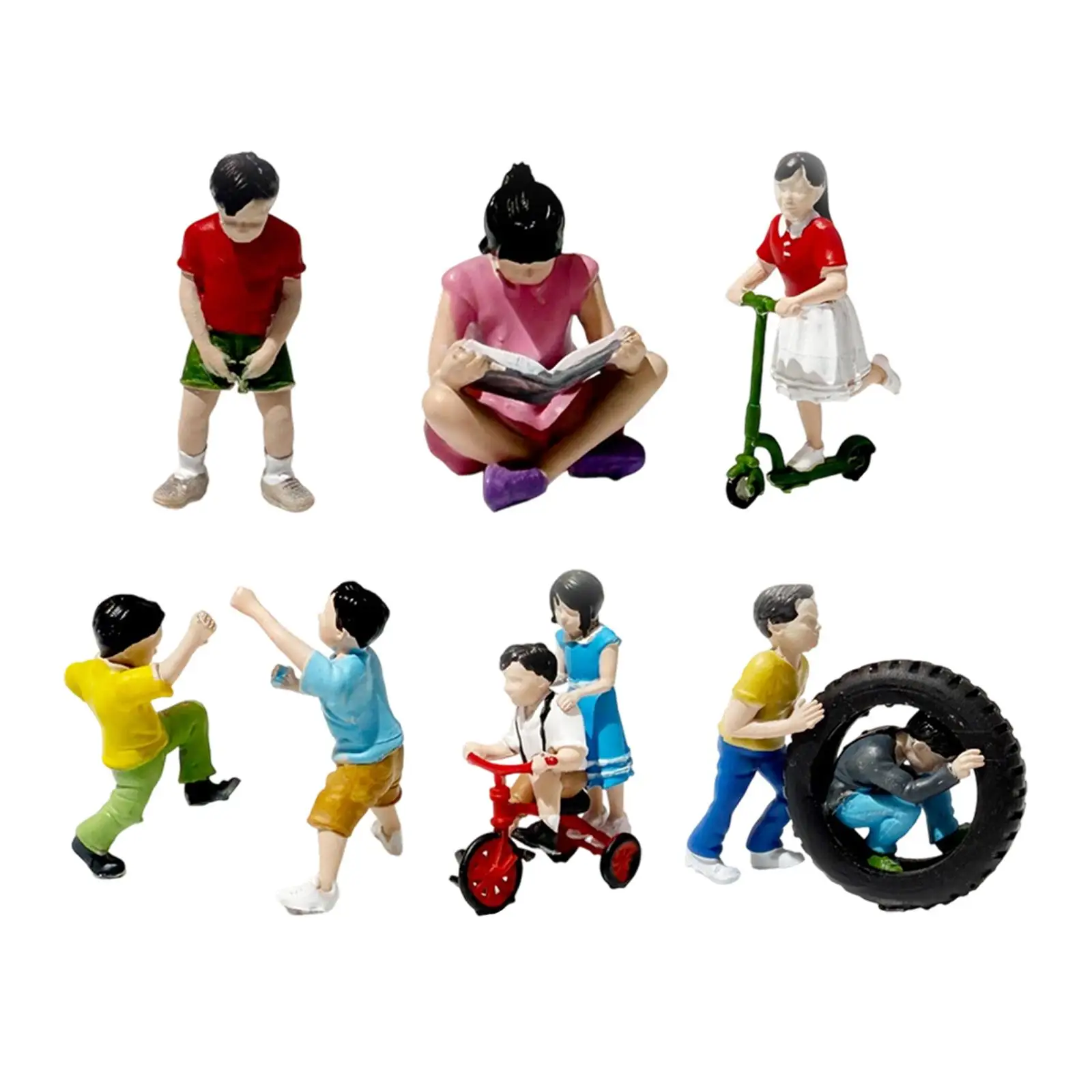 1/64 Small People Figure Resin Mini Architectural Figurine Tiny People Model Photo Prop for Fairy Garden Sand Table Train Layout 1/64 Small People Figure Resin Mini Architectural Figurine Tiny People Model Photo Prop for Fairy Garden Sand Table Train Layout