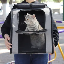 Mochila transportadora transpirable para gatos y perros pequeños – Plegable