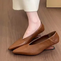 Zapatos de tacón alto cuero para mujer – Antideslizantes y punta fina
