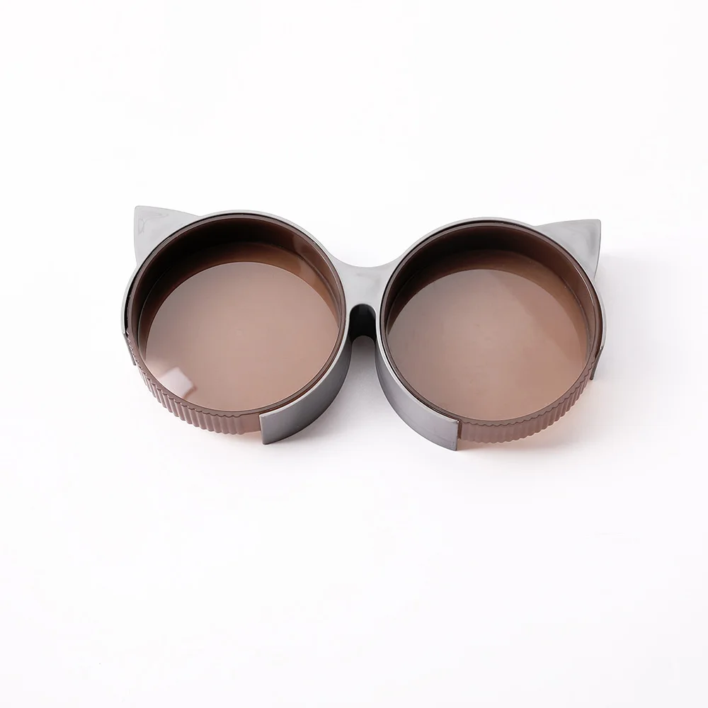 Cuenco doble para mascotas: juego de cuencos para perros y gatos para comida y agua, cuenco de alimentación antiderrames, plato de agua, cuenco de comida para mascotas sin punta, cuenco de agua,