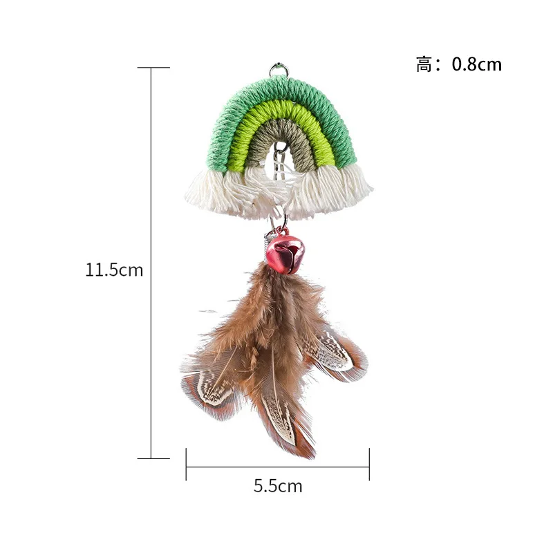 Vara interactiva arcoíris para gatos con clip de puerta - imagen 5