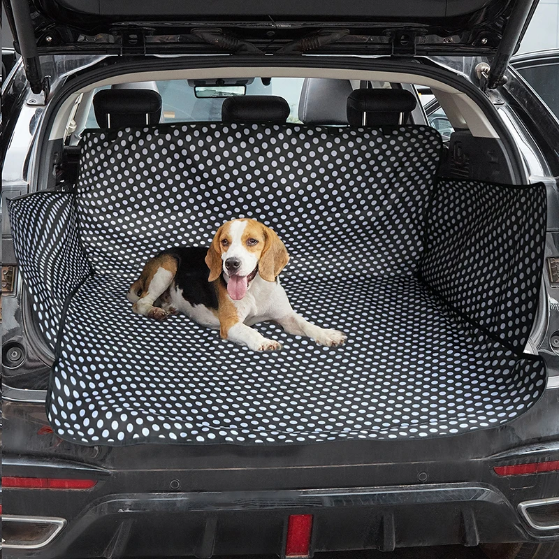 CAWAYI KENNEL-Protector de asiento de coche para mascotas, alfombrilla para maletero, funda protectora para transporte de gatos y perros, soporte para coche - imagen 3