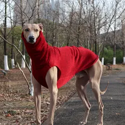 Chaleco polar rojo sin mangas para perros Whippet y Galgo Español